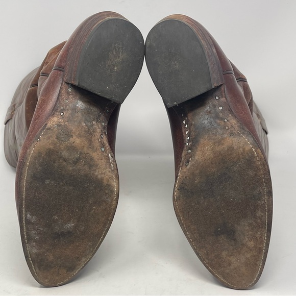 J Chisholm Cowboy Western Boots Mens 9 D Brown Leather Handcrafted Style 911 - Picture 15 of 16